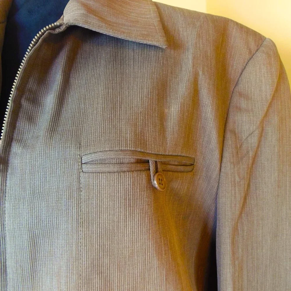 Vintage Haband Lion's Den Men's 44R‎ Front Zip Leisure Jacket MCM Hipster